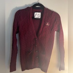 Medium Maroon Cardigan from Abercrombie & Fitch